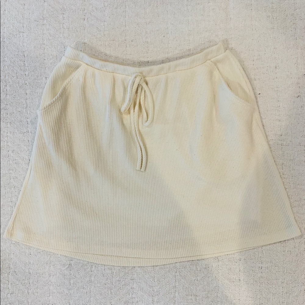 Waffle knit skirt